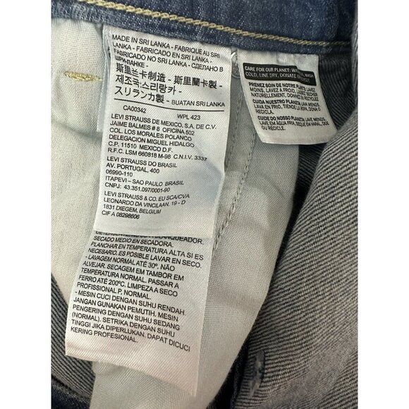 Levis Denim Jean Overall Pants Womens Sz Small Pockets Blue Medium Rinse - Picture 8 of 11